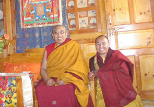 Khenchen Thrangu Rinpoche with Tulku Damcho Rinpoche